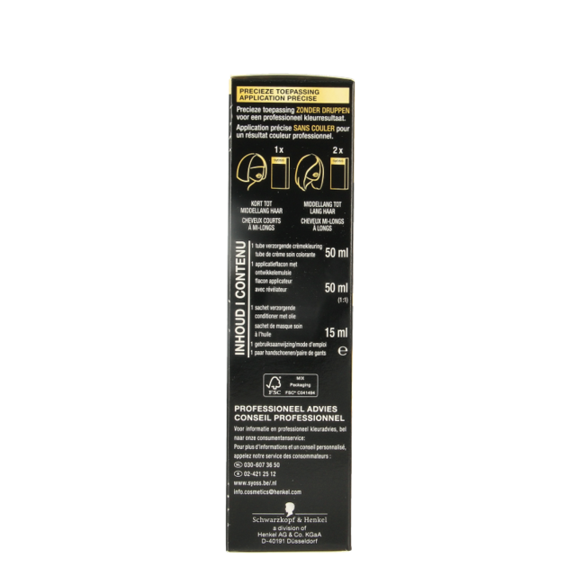 Syoss Color Oleo Intense 4-08 licht goudbruin haarverf  1 Set