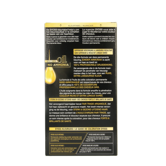 Syoss Color Oleo Intense 4-08 Tinta Castano Chiaro Dorato 1 Set