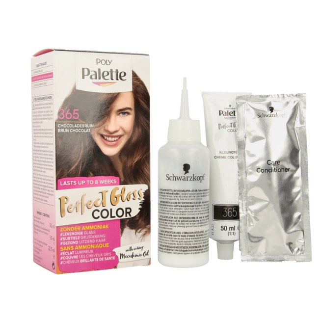 Tinta per Capelli Poly Palette 365 Cioccolato Puro 1 Set