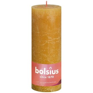 Bolsius Bolsius Rustik-Stumpenkerze shine 190/68 Honeycomb Yellow 1 Stück