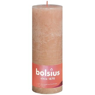 Bolsius Bolsius Rustik-Stumpenkerze shine 190/68 misty pink 1 Stück