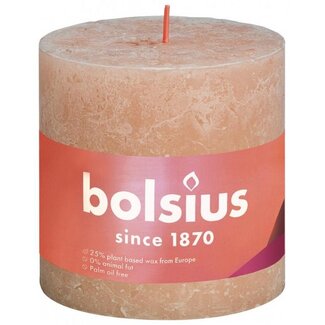 Bolsius Bolsius Rustik-Stumpenkerze shine 100/100 misty pink 1 Stück