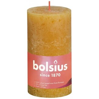 Bolsius Rustic candle shine 130/68 130/68 honeycomb yellow 1 Piece