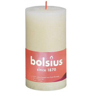 Bolsius Rustikkerze Shine 130/68 130/68 Soft Pearl 1 Stück