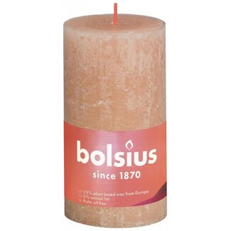 Bolsius Candela Rustica Bolsius shine 130/68 Misty Pink, 1 Pezzo