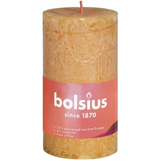 Bolsius Bolsius Rustik-Stumpenkerze shine 100/50 Honeycomb Yellow 1 Stück