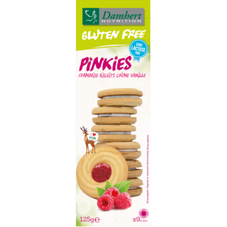 Damhert Damhert Pinkies galletas frambuesa 125 gramos