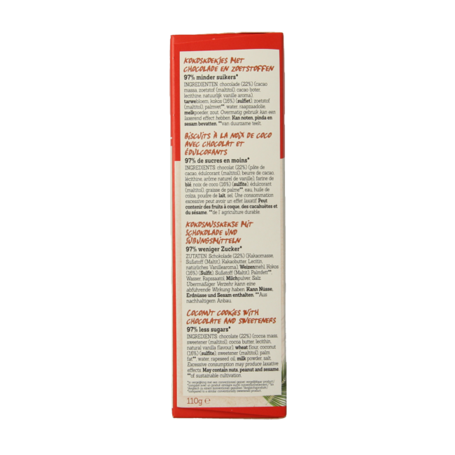 Biscotto al Cocco e Cioccolato Low Carb Damhert 110 Grammi