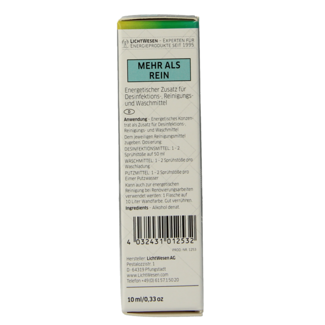 Lichtwesen Energetic Cleaning Concentrate More Than Pure 10 Millilitres