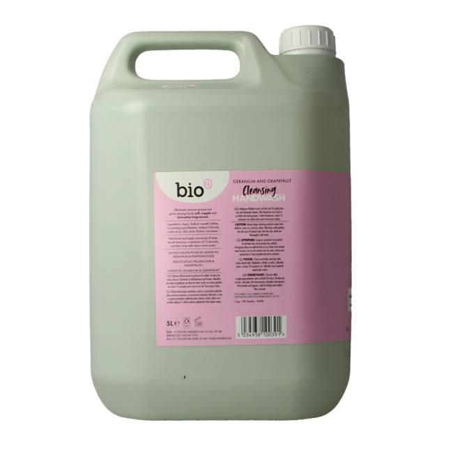 Bio-D Flüssige Handseife Geranie & Grapefruit 5 Liter