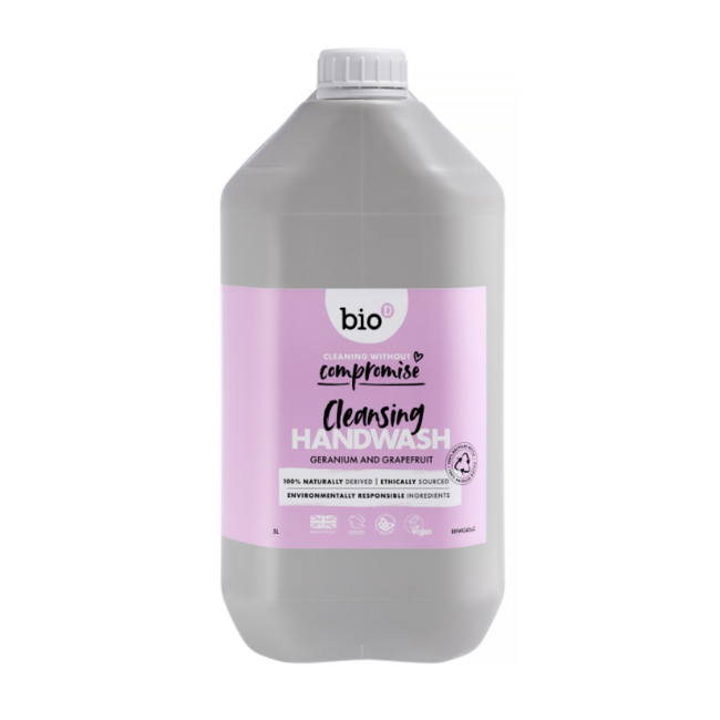 Bio-D Liquid Hand Wash Geranium & Grapefruit 5 Litre