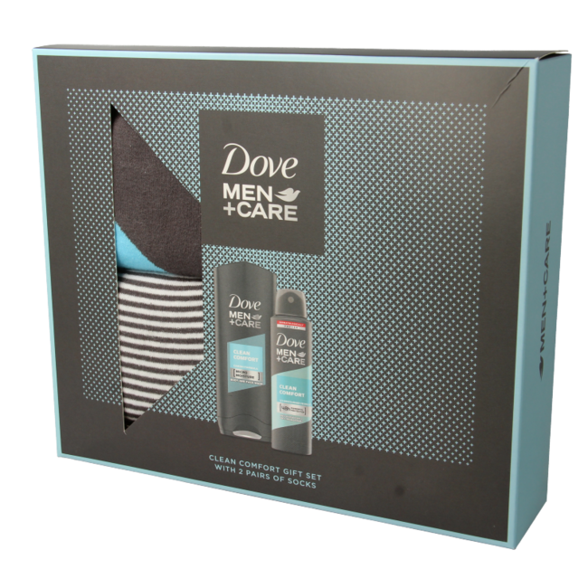 Set de regalo Dove Men+Care Clean Comfort con calcetines - 1 unidad