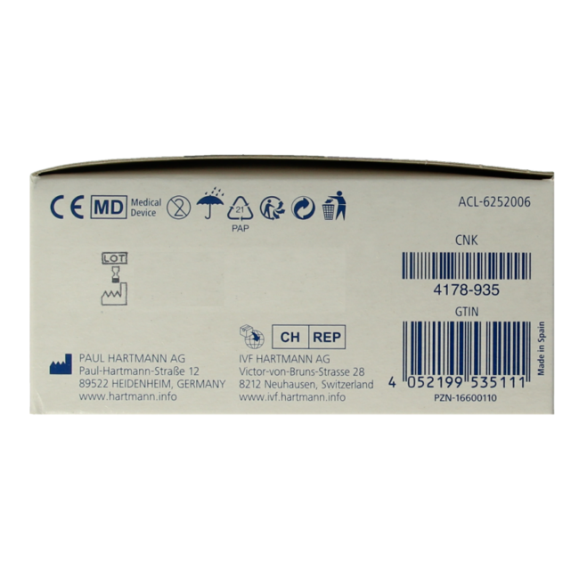 Dermaplast Injectiepleisters sensitive 16mm x 40mm 250 Stuks