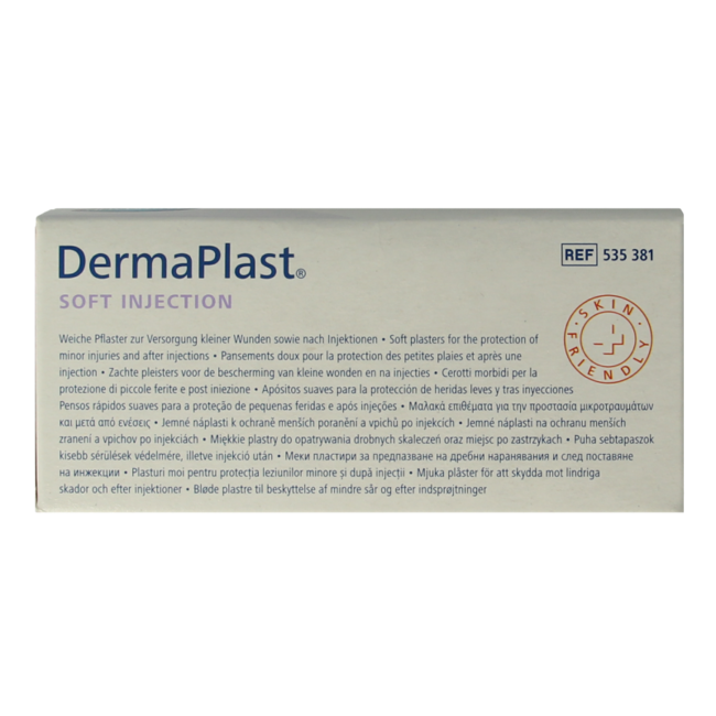 Dermaplast Sensitive Injection Plasters 16mm x 40mm 250 Pieces
