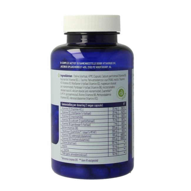 B-Complex Actief con L-Taurina 90 cápsulas vegetarianas