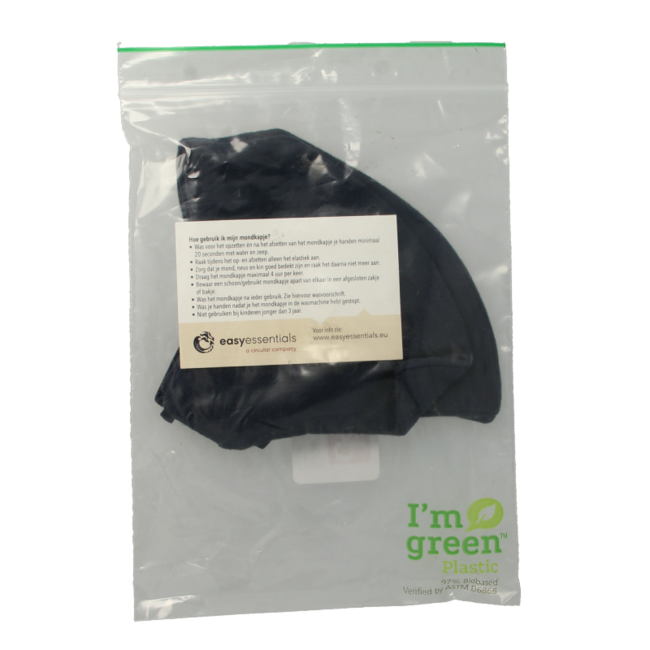 Easyessentials Cotton Face Mask 2-Layer Navy 2 Pieces