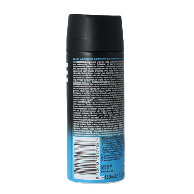 AXE Desodorante bodyspray ice chill 150 mililitros