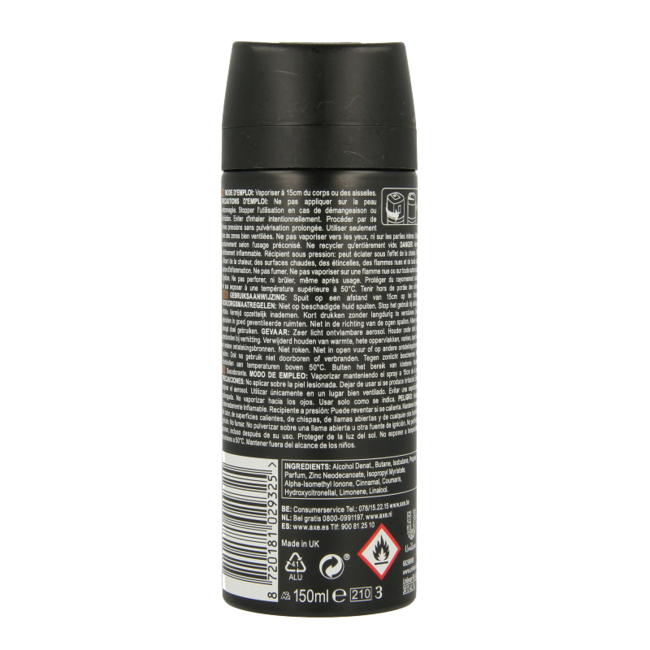 AXE Desodorante bodyspray collision 150 mililitros