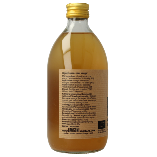 Vinaigre de cidre de pomme avec la mère bio 500 ml