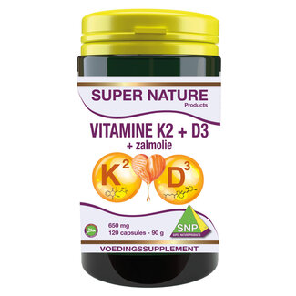 SNP Vitamine K2 D3 huile de saumon 120 Capsules