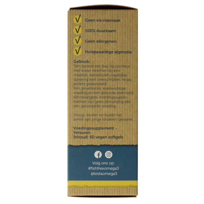 Omega 3 algenolie 250mg DHA vegan NL 60 Vegetarische capsules