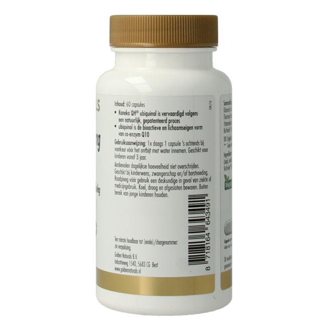 Golden Naturals Q10 Ubiquinol 50mg 60 Cápsulas vegetarianas