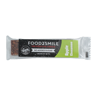 Food2Smile Food2Smile Barrita de tarta de manzana sin gluten sin lactosa 28 gramos