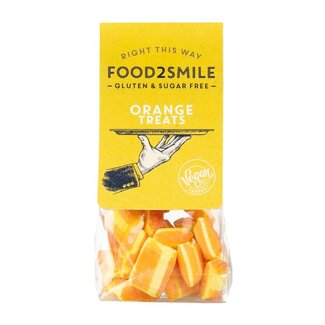 Food2Smile Orange treats sin azúcar sin gluten sin lactosa 90 gramos