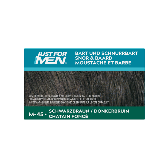 Schnurrbart & Bart dunkelbraun M45 24 Gramm