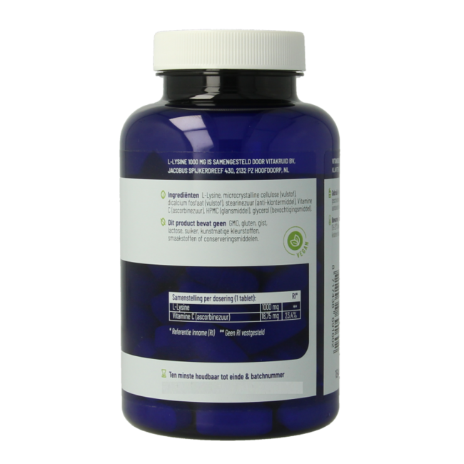 Vitakruid L-Lysine 1000 mg avec vitamine C 90 comprimés