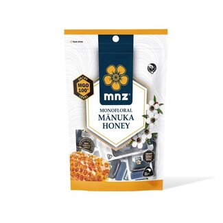 MNZ (Manuka New Zealand) Manuka New Zealand Miel de Manuka MGO 100+ snappak 50 gramos