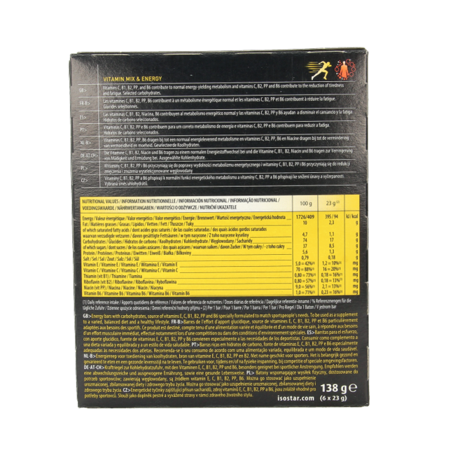 Isostar Pulse hazelnut bar 138 Gram