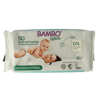 Bambo Nature toallitas húmedas 50 unidades