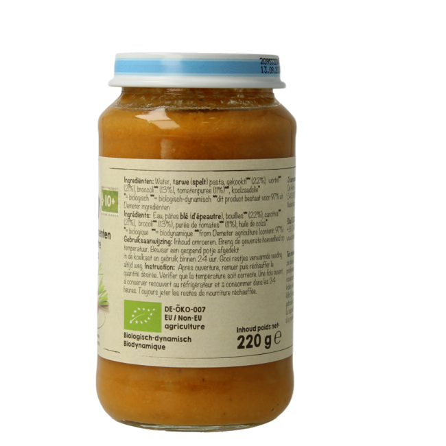 Speltpasta groente 10+ maanden demeter bio 220 Gram