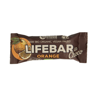 Lifefood Lifefood Lifebar inchoco naranja bio raw 40 gramos