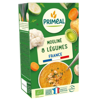 Primeal Sopa de verduras ecológica Primeal con 8 verduras 1 litro