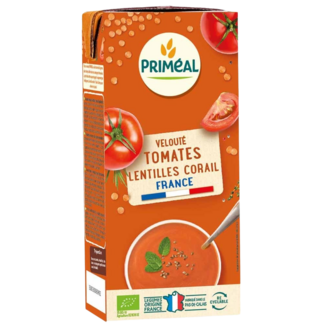 Primeal Primeal Sopa de tomate y lentejas rojas bio 330 mililitros