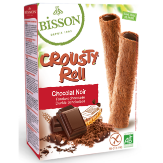 Bisson Bisson Crousty roll z czystej gorzkiej czekolady bio 125 g