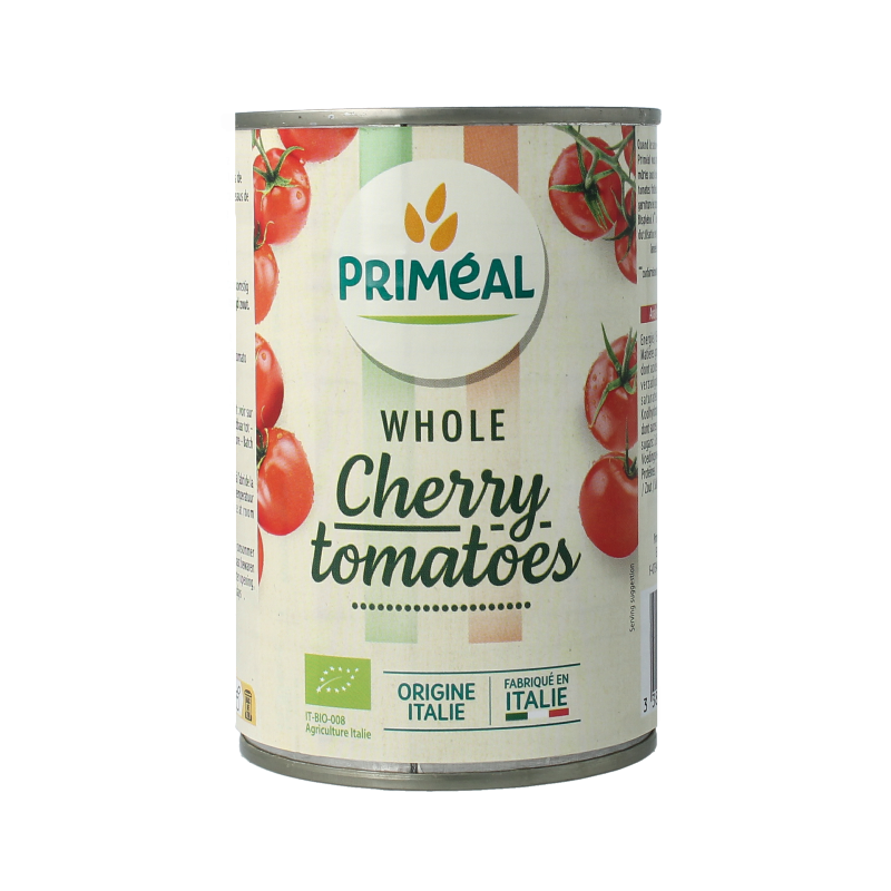 Primeal Pomodorini Cherry interi biologici Primeal 400 Grammi