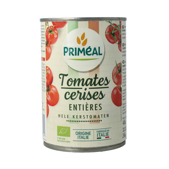 Primeal Organic whole cherry tomatoes 400 Gram