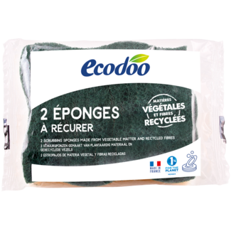 Ecodoo Schuurspons plantaardig bio 2 Stuks