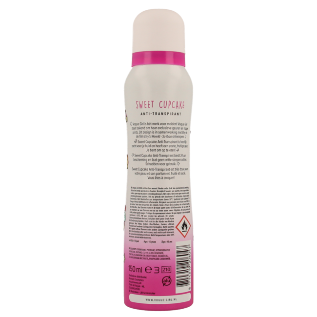 Desodorante Vogue Girl Sweet Cupcake 150 mililitros