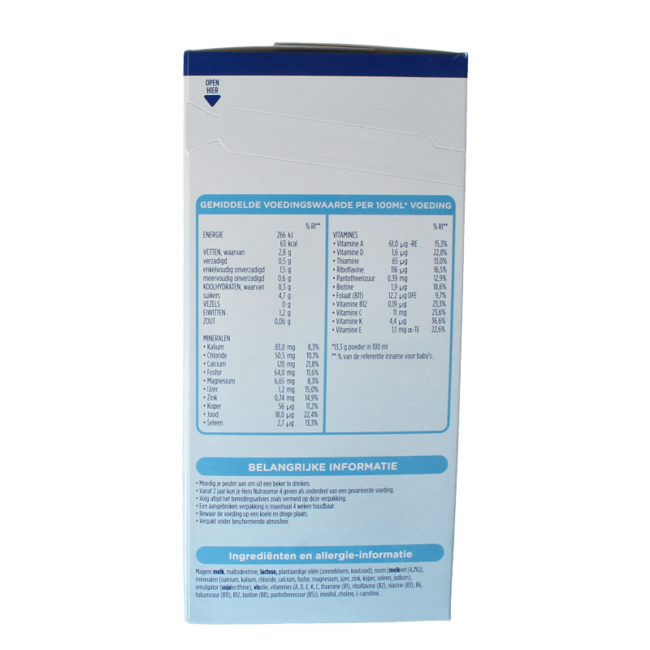 Nutrasense leche para niños pequeños 4 (2+ años) 700 gramos