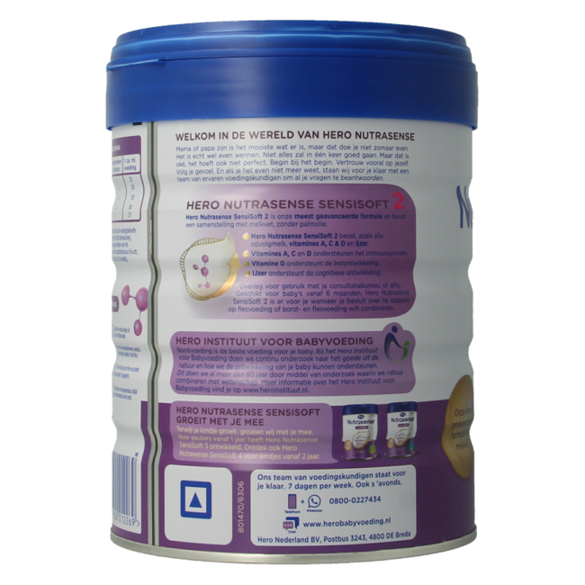 Nutrasense SensiSoft leche de continuación 2 (6-12 meses) 800 gramos