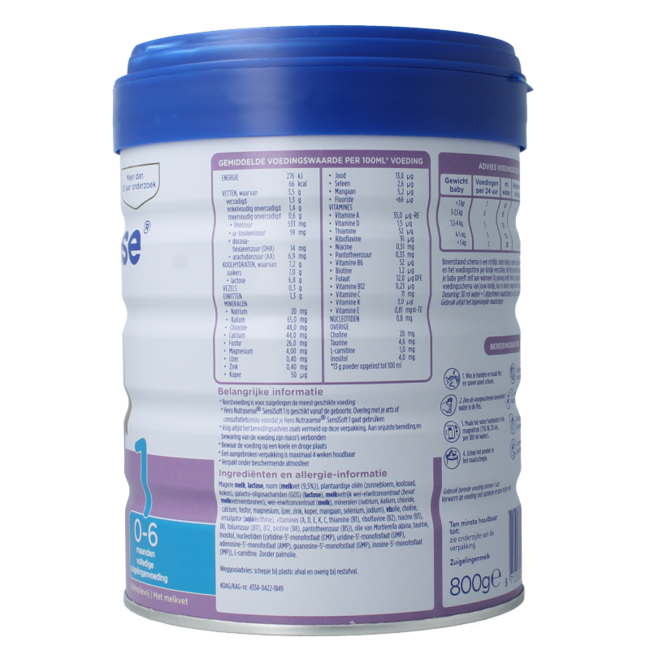 Nutrasense SensiSoft 1 (0-6 mnd) 800 Gram