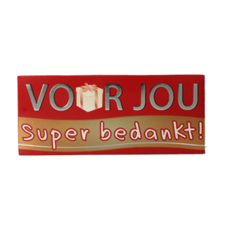 Voor Jou! Pour Vous ! Tablette de vœux Super Merci 70 g