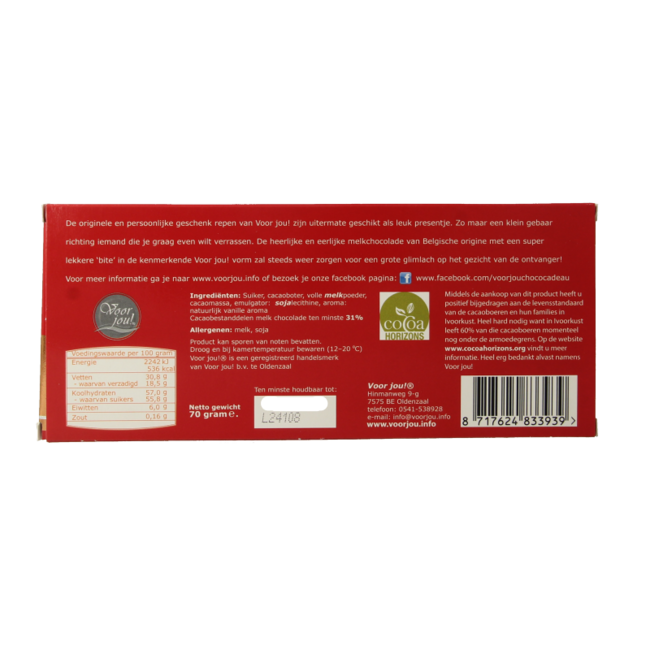 Pour Vous ! Tablette de vœux Super Merci 70 g