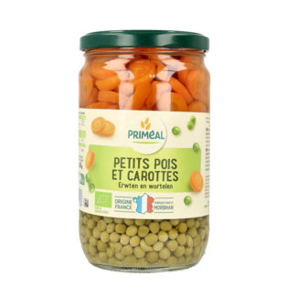Primeal Primeal Organic peas and carrot slices 660 Gram