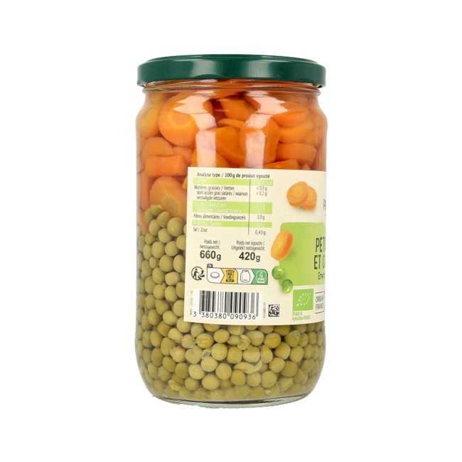 Primeal Organic peas and carrot slices 660 Gram