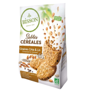 Bisson Bisson Galletas de mantequilla con chía y lino bio 200 gramos